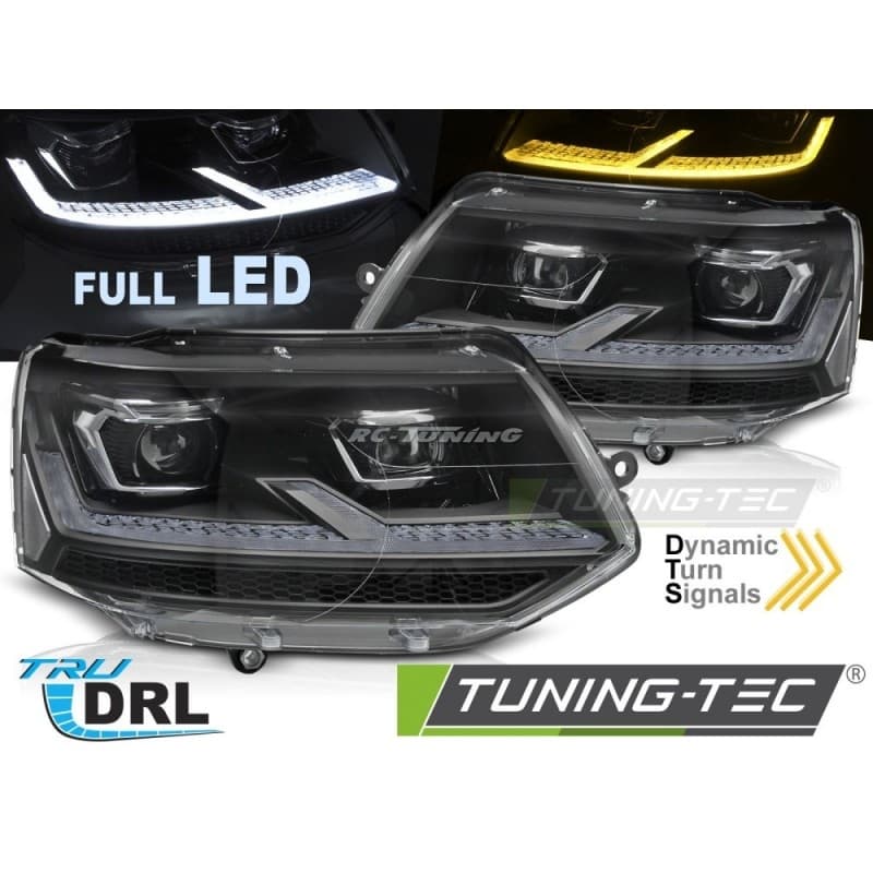 Phares Avant Full LED Séquentiels DRL pour VW T5 2010 | Optiques LED Premium