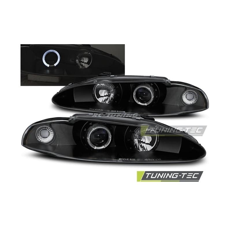 Phares Avant Angel Eyes Mitsubishi Eclipse 06.95-96 Noir