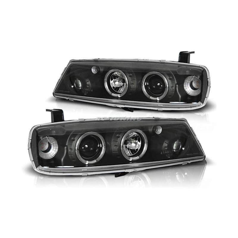 Phares Avant Angel Eyes Opel Calibra 08.90-06.97 Noir