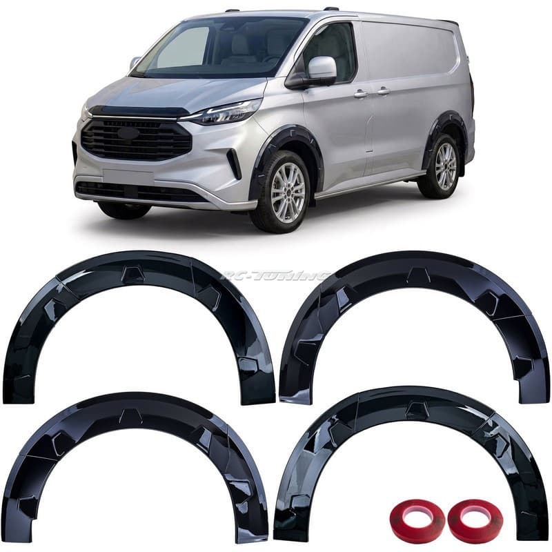 Extensions d'Ailes Noir Brillant Ford Transit Custom 2023+