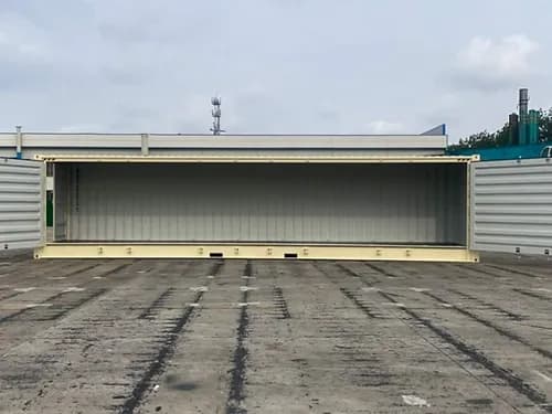 Contentor marítimo de 40 pés com rebordo de carga alto e lado aberto