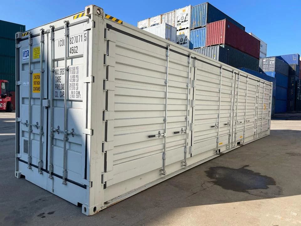 Contentor MarĂtimo 40 PĂ©s com Abertura Lateral Total (Open Side) - Novo
