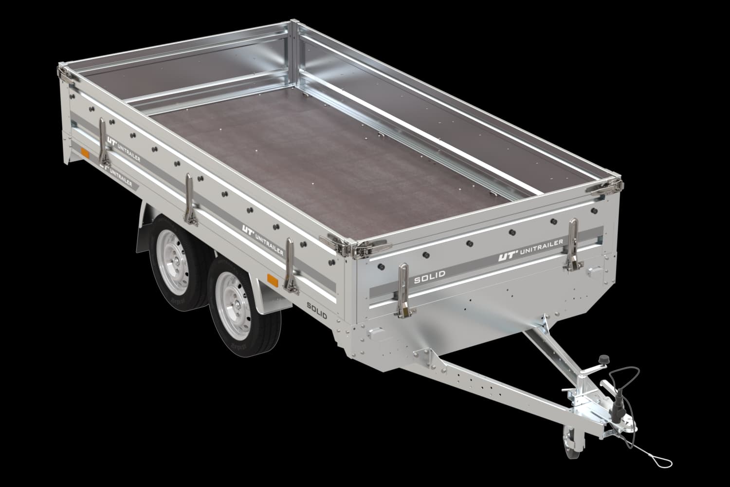 Remolque de 2 ejes 304×153 UNITRAILER SOLID 300/2 PTAC 750 kg