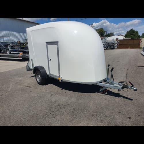 Van Niewiadów F1334 poliéster con plataforma de carga + puerta lateral