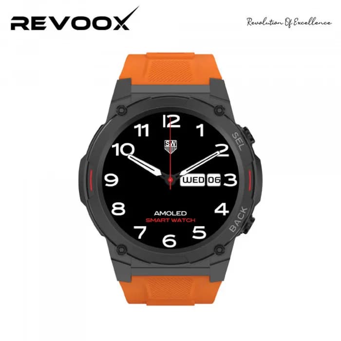 Montre Connectée Femmes ORIENT SmartWatch Revoox Noir Orange