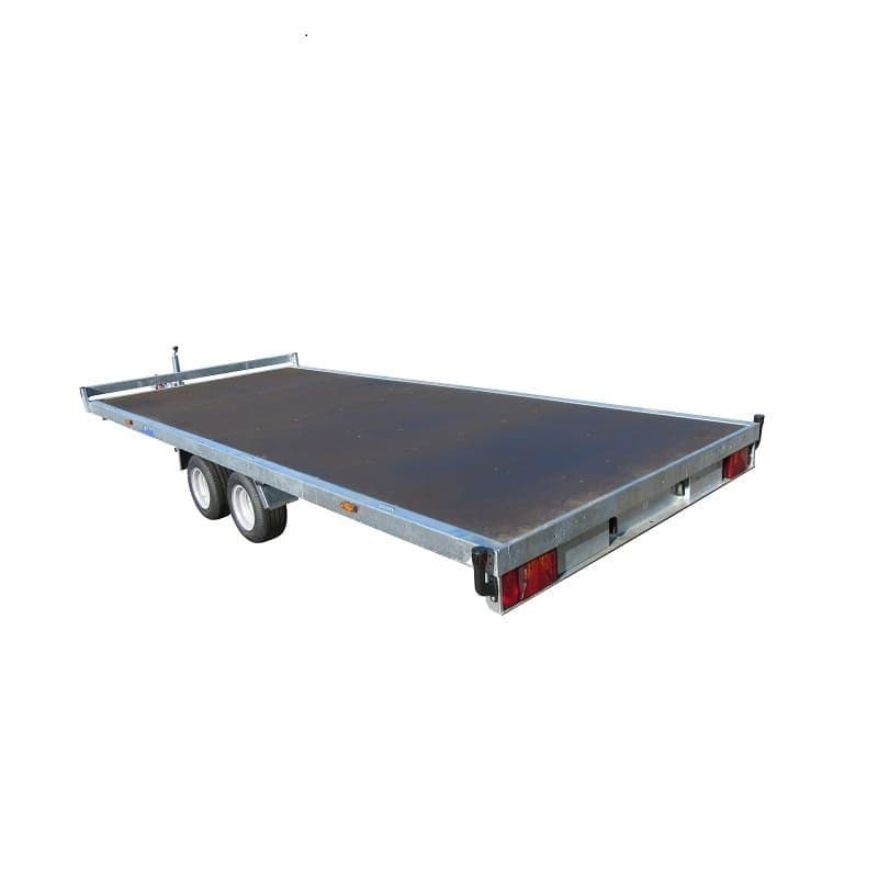 Remorque plateau 2 essieux Lider Réf. 32670 Roues dessous 5 m - 2500 Kg