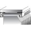 Profil dossiers suspendus 221 laqué blanc RAL 9010
