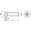 Vis tĂȘte cylindrique bombĂ©e Pozidriv M4 x 16 mm - Inox A2