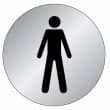 Plaque ronde alu - Toilettes Hommes