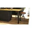 Pied zoom 60x60 700-1100 acier noir