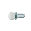 Vérin encastrable 6 pans M6 x 30 mm - Blanc