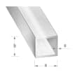 Tube carré 40 x 40 x 1 mm - Alu anodisé brillant
