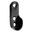Naissance ouverte ovale pour tube 30 x 15 mm - Noir