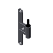 Paumelle bout rond acier zingué droite 95 x 45 mm 6025