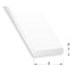 Profilé plat 100 x 2 mm - PVC blanc
