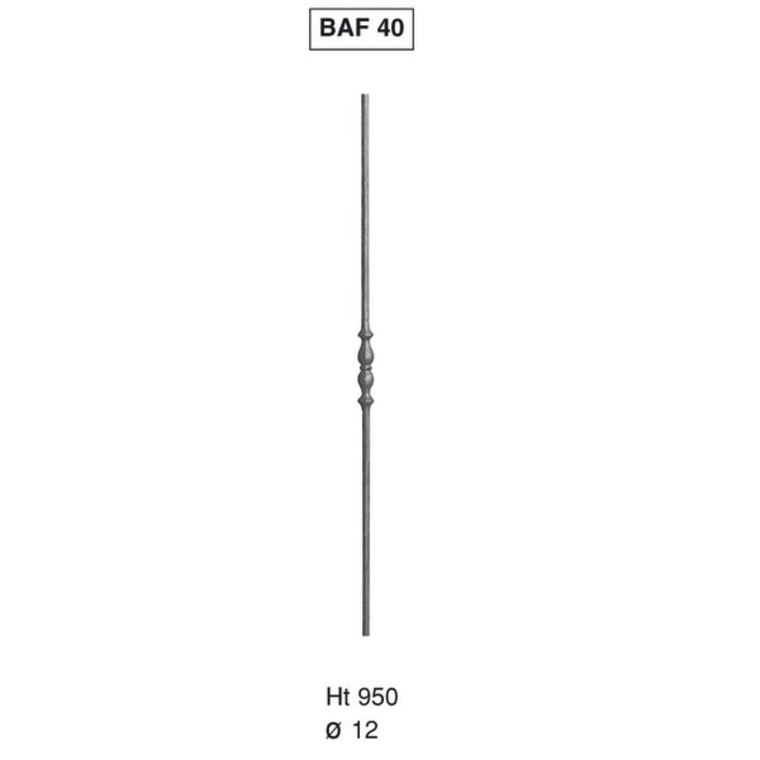 Barreau fantaisie 40 rond 12 hauteur 950
