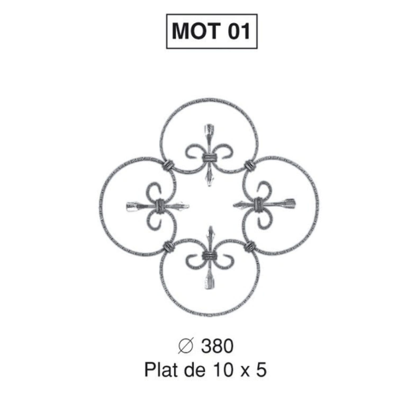 Motif 01 plat 10 x 5 rond 380