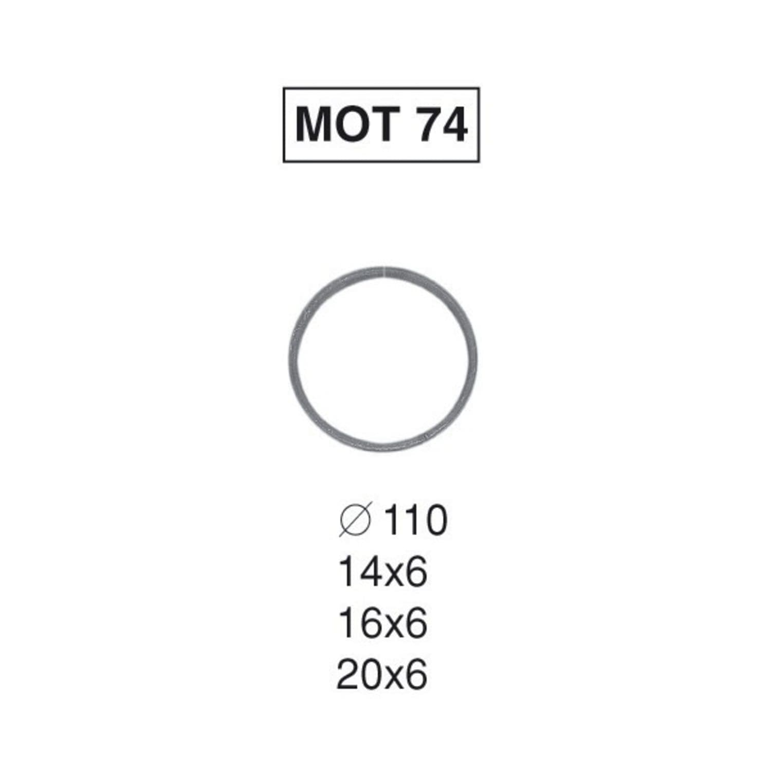 Motif 74 plat 16 x 6 rond 110