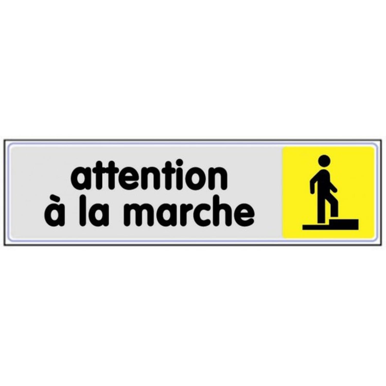 Plaquette signalétique - Attention à la marche