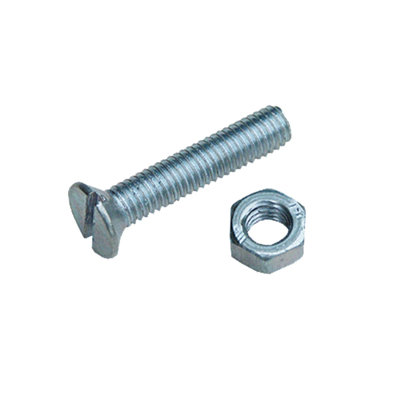 Boulon mĂ©taux tĂȘte fraisĂ©e fendue M6 x 25 mm