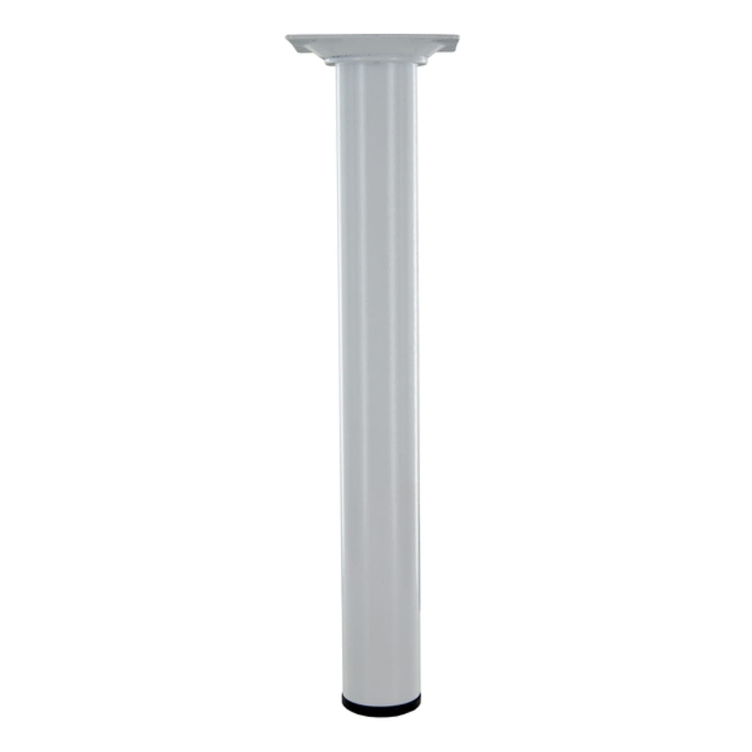 Pied d30 m10 acier blanc h700