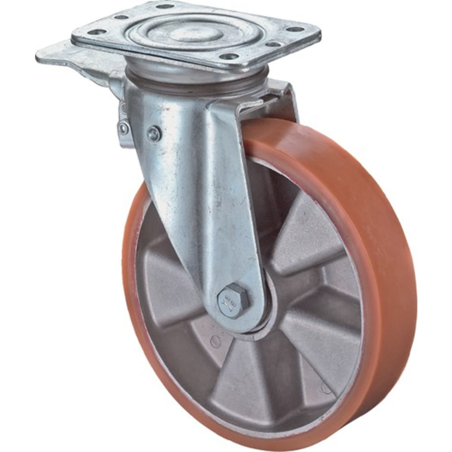 Roulette orientable avec frein avec blocage Ø125mm cap 300kg