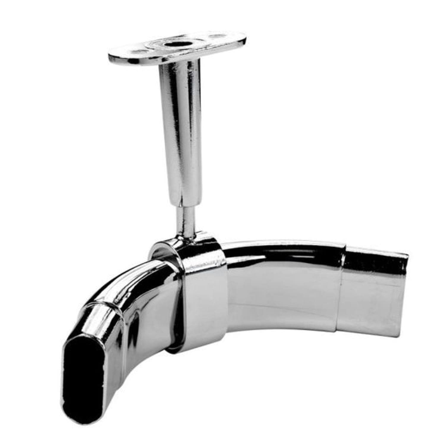 Suspension d'angle ovale pour tube 30 x 15 mm - Chromé