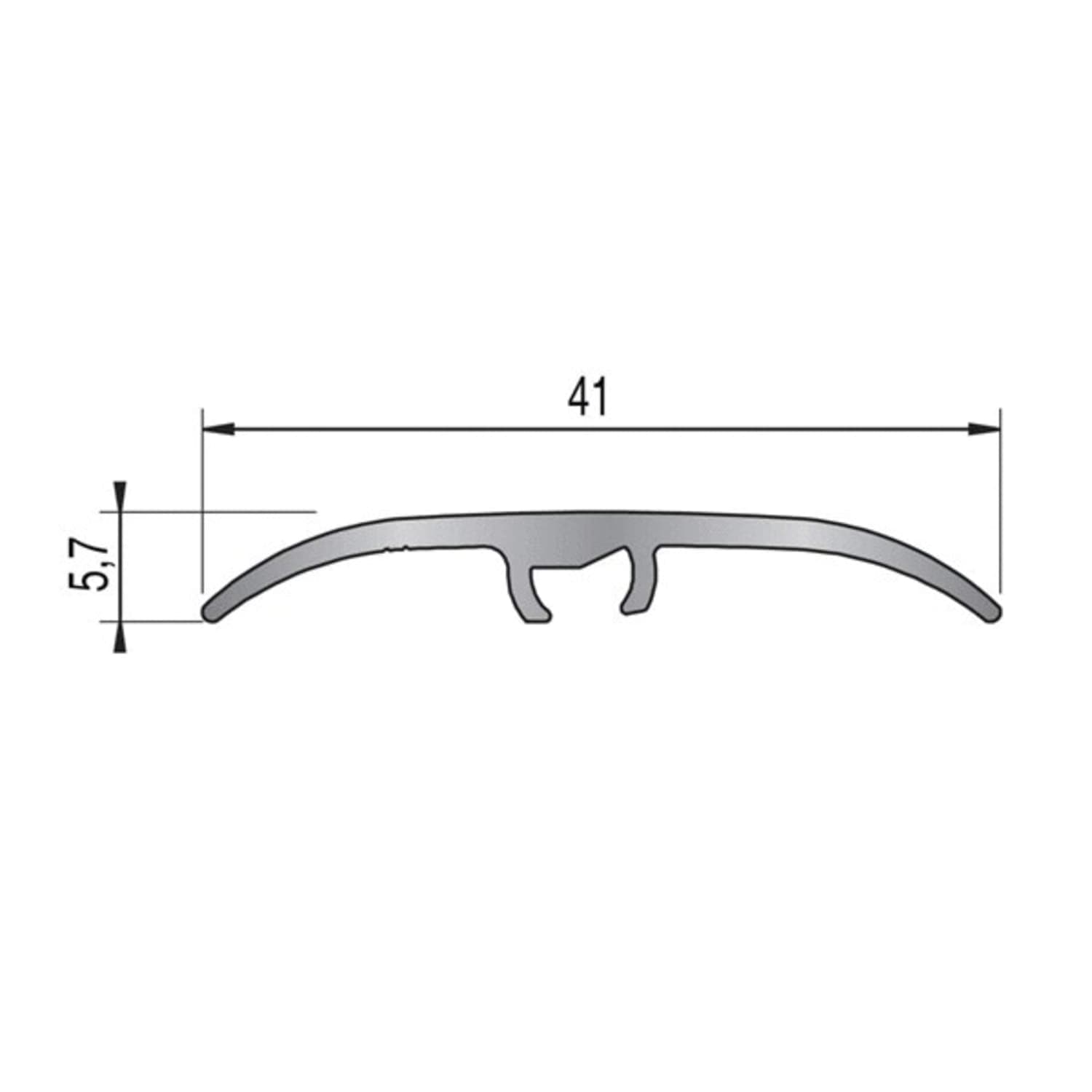 Seuil multi-niveaux HARMONY 41 x 930 mm - Pin vieilli