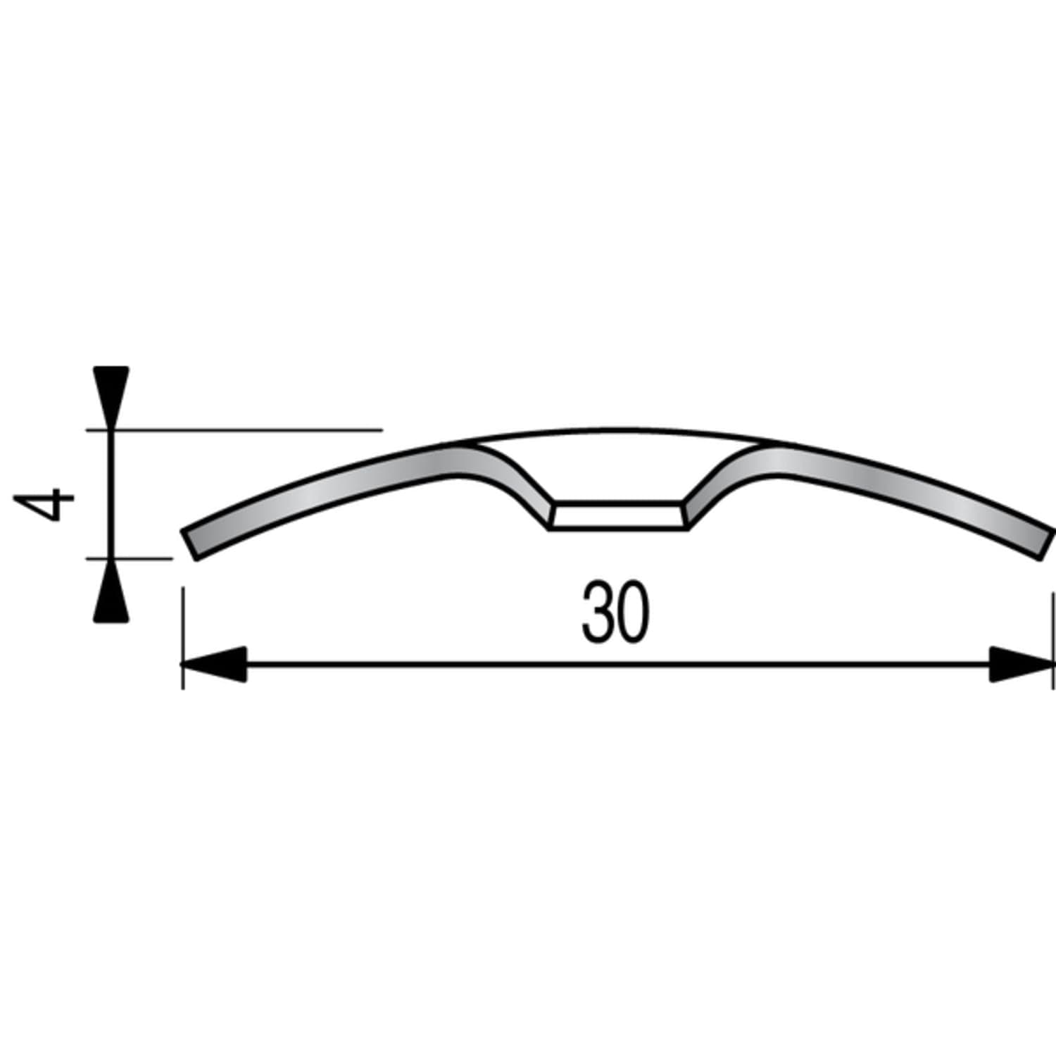 Seuil Ă visser inox 30 x 830 mm