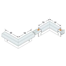 Profilé goutte d'eau 2,5 m - Aluminium anodisé naturel