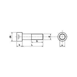 Vis tĂȘte cyl 6 pans creux (CHC) M10 x 40 mm - Inox A2