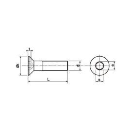 Vis tĂȘte fraisĂ©e 6 pans creux (FHC) M5 x 10 mm - Inox A2