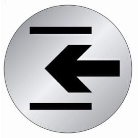 Plaque ronde alu - Entrée (flèche)