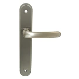 Poignées Auber sur plaque 195 mm zamak Nickel Mat Clé L