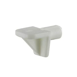 Taquet d'ameublement à enfoncer Ø5 mm - Plastique blanc