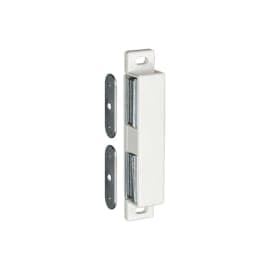 Loqueteau magnétique double gâche fixe 4 kg - Blanc