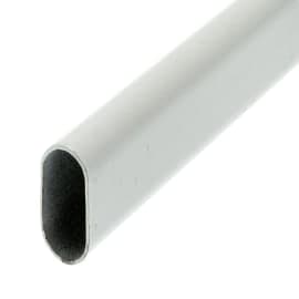 Tube de penderie ovale 30 x 15 mm - Blanc