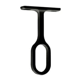 Supports plafond fixe ovale pour tube 30 x 15 mm - Noir