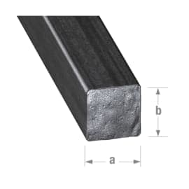 Profilé carré 12 x 12 mm - Acier laminé à chaud verni