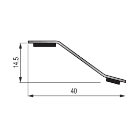 Seuil multi-niveaux 40 x 2700 mm - Inox brossé