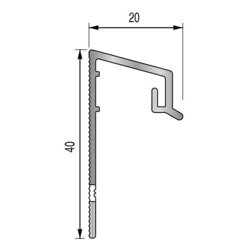 Jonction pour profilé 3 m - Aluminium anodisé naturel