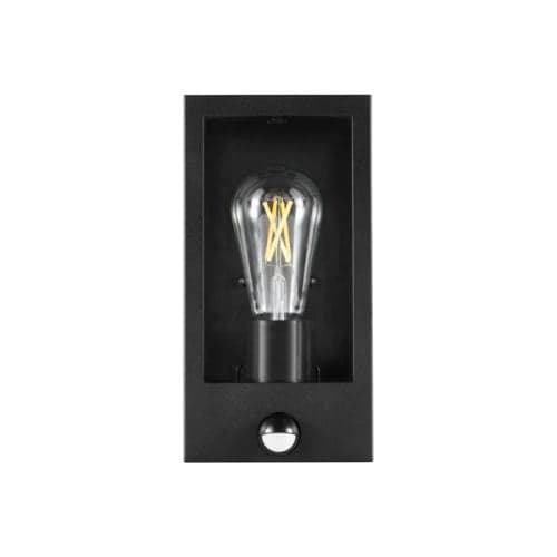 Applique murale extérieure E27 IP54 noire PIR