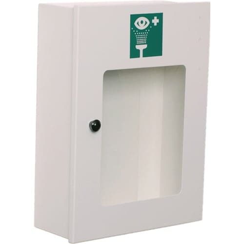 Armoire de rinçage oculaire vide tôle d’acier, rev. poudre blanc