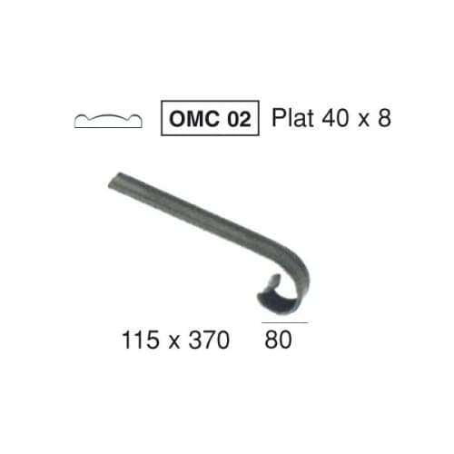 Main courante 02 acier 115 x 370