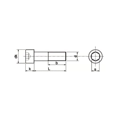 Vis tĂȘte cylindrique 6 pans creux (CHC) M5 x 25 mm - Inox A2