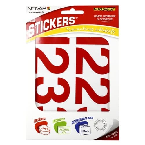 Chiffres NOVADHESIF autocallants 60 mm noir