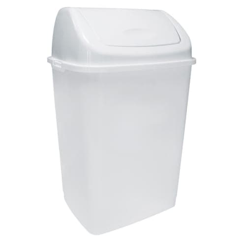 Poubelle à couvercle basculant blanc 18 L