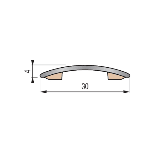Seuil plat PRESTO 30 x 830 mm - ChĂȘne rustique