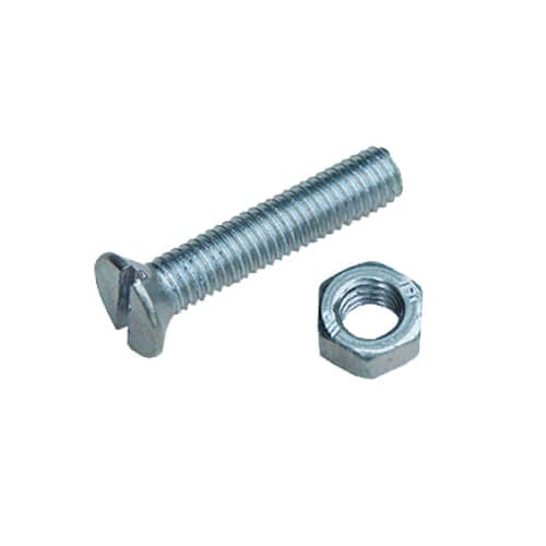 Boulon mĂ©taux tĂȘte fraisĂ©e fendue M5 x 12 mm