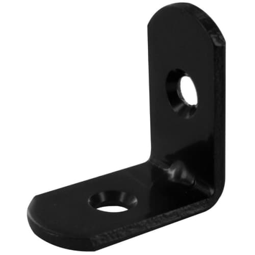 Équerre de chaise bouts ronds 25 x 25 x 14 mm - Acier noir